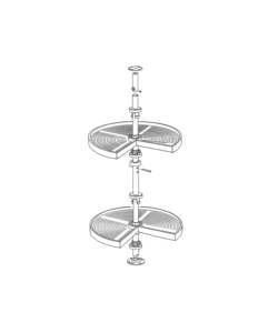 Cestello "3/4" girevole 270° per mobile da 90 cm